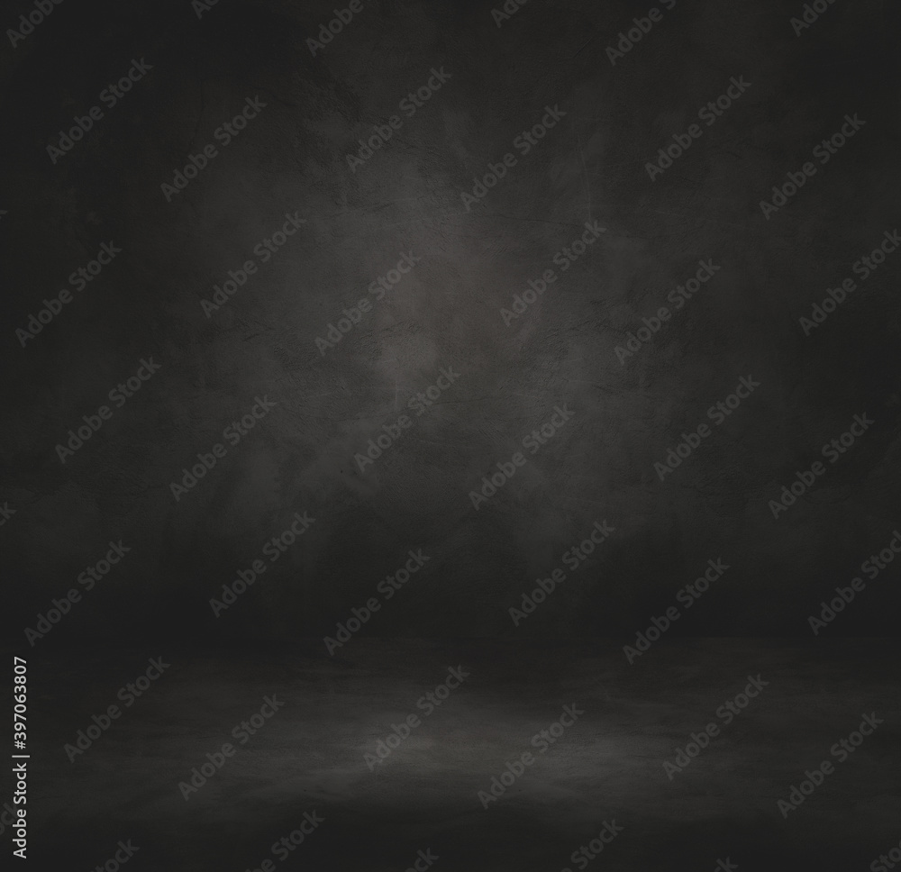 Fototapeta premium Empty black concrete interior background