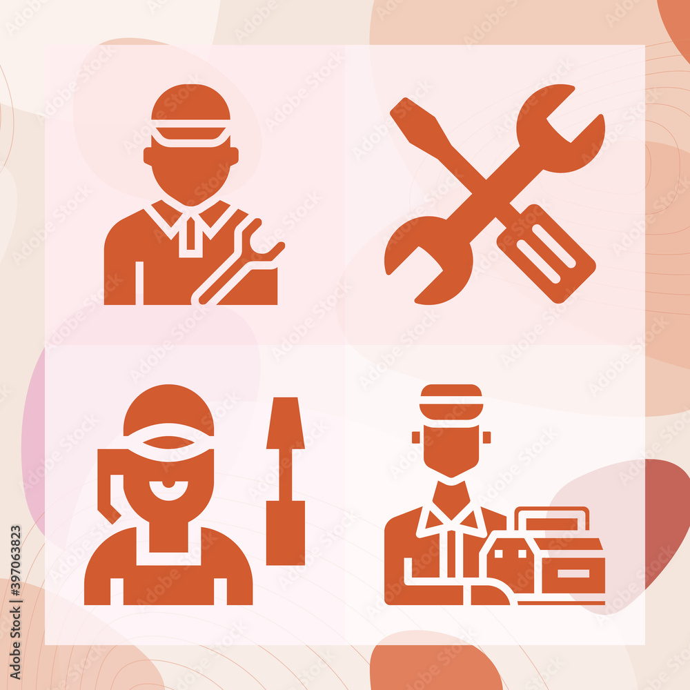 Simple set of constituting related filled icons Simple set of constituting related filled icons