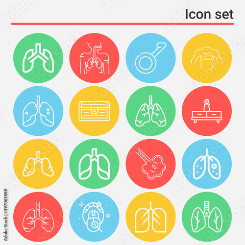 16 pack of pleural  lineal web icons set