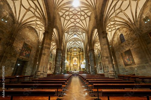 View of Inside the Basilica of Bego  a  Bilbao  Biscay  Basque Country  Euskadi  Euskal Herria  Spain  Europe