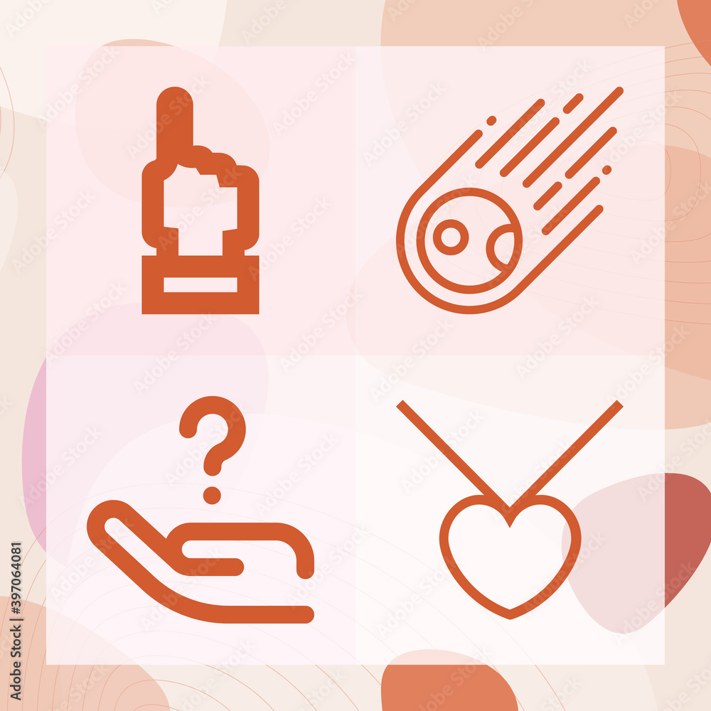 Simple set of speech act related lineal icons Simple set of speech act related lineal icons
