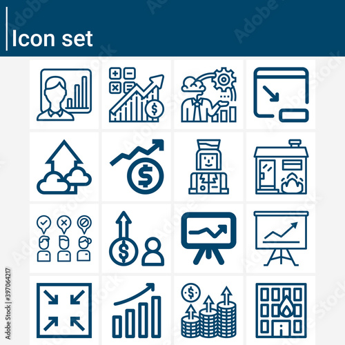 Simple set of risks related lineal icons.