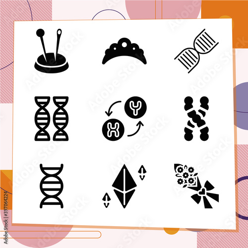 Simple set of 9 icons related to st