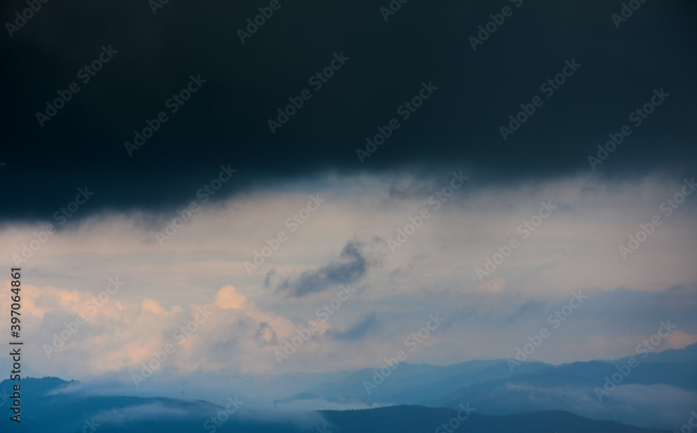 Naklejka premium A very dark black storm is coming