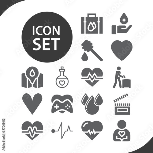 Simple set of beloved related filled icons.
