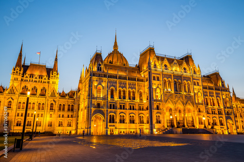 Parliament in Budapest at night, Hungary