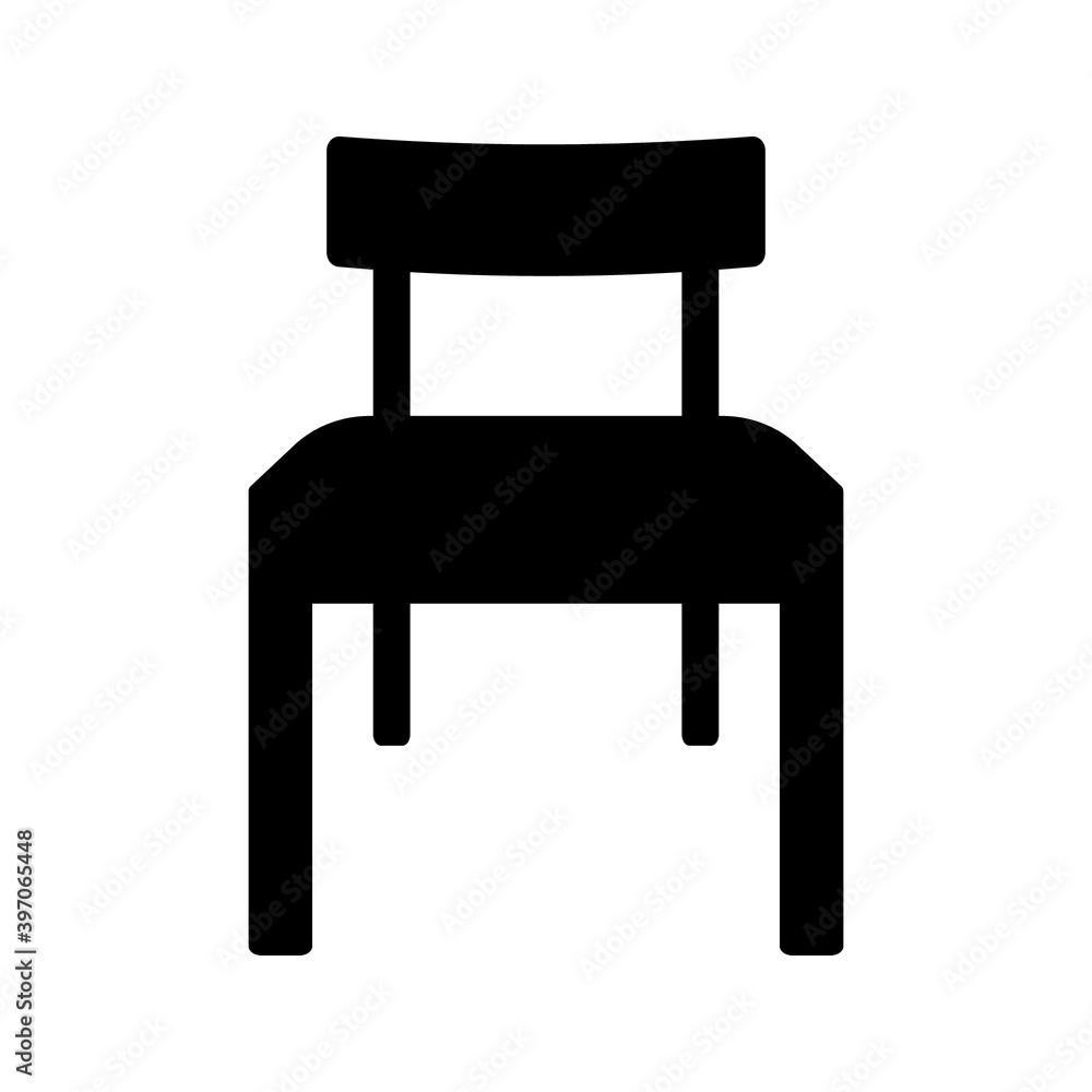 Dining room chair vector icon, simple sign for web site and mobile app on white backround Dining room chair vector icon, simple sign for web site and mobile app on white backround