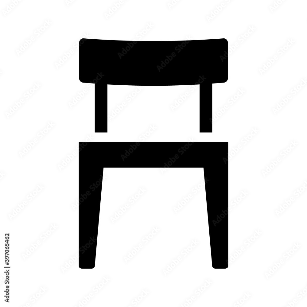 Dining room chair vector icon, simple sign for web site and mobile app on white backround Dining room chair vector icon, simple sign for web site and mobile app on white backround