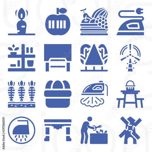 16 pack of put off  filled web icons set