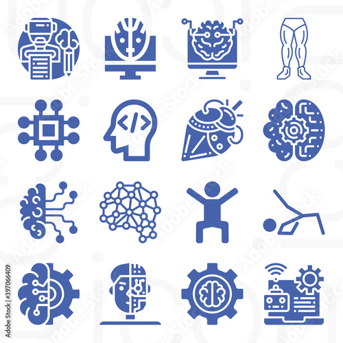 16 pack of limbs  filled web icons set