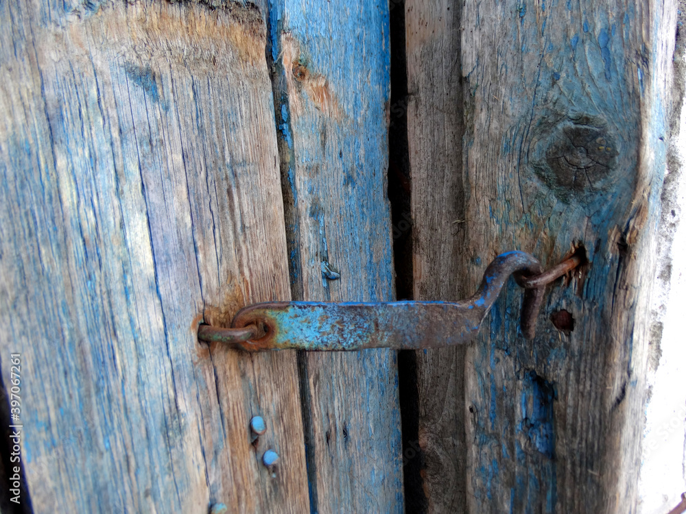 Old hook, door, lock, hook.