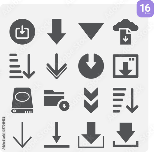 Simple set of tops related filled icons.