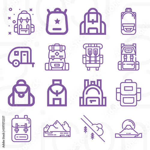 16 pack of keeps  lineal web icons set