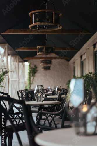 outdoor cafe in the city