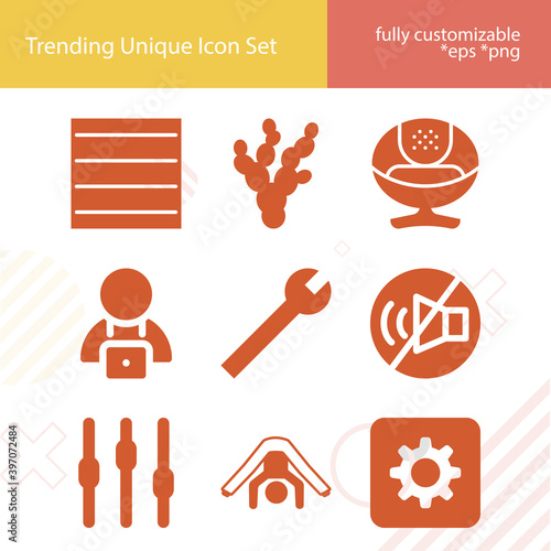 Simple set of still related filled icons.