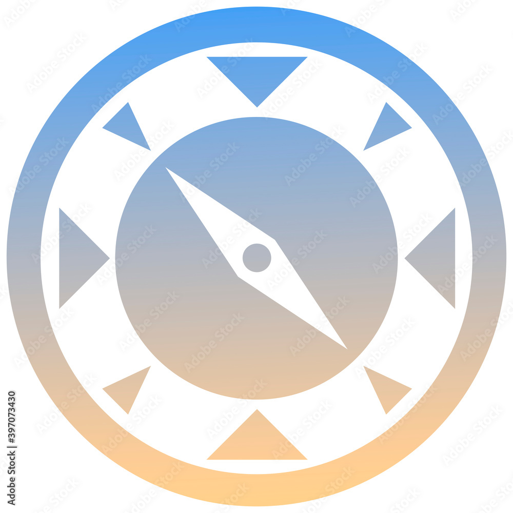 Compass symbol of a set. White compass icon, on gradient button. Use for banner, card, poster, brochure, banner, app, web design. Easy to edit. Vector illustration - EPS10. Compass symbol of a set. White compass icon, on gradient button. Use for banner, card, poster, brochure, banner, app, web design. Easy to edit. Vector illustration - EPS10.