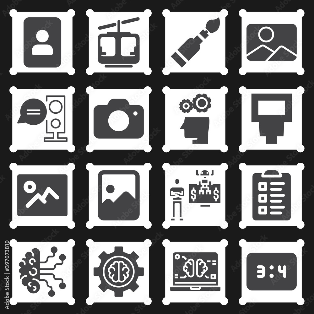 16 pack of reconnaissance filled web icons set 16 pack of reconnaissance filled web icons set