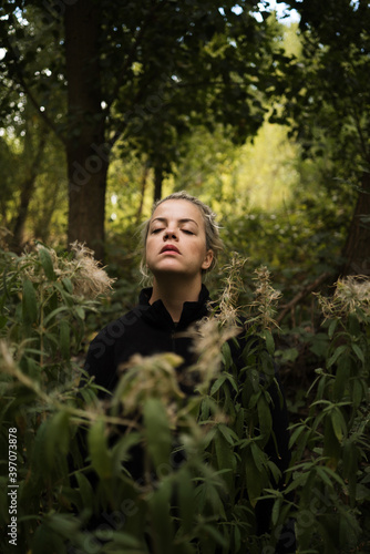person in the forest