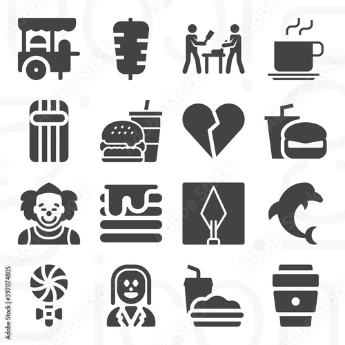 16 pack of weaken  filled web icons set