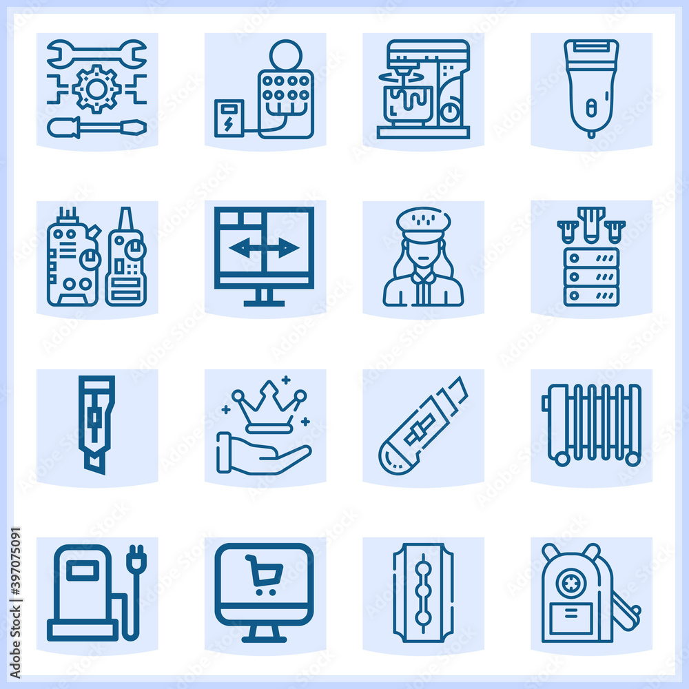 Utility related simple set. 16 lineal Utility related simple set. 16 lineal