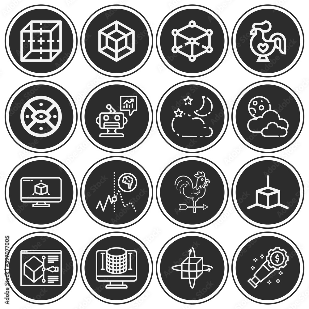16 pack of prediction lineal web icons set 16 pack of prediction lineal web icons set