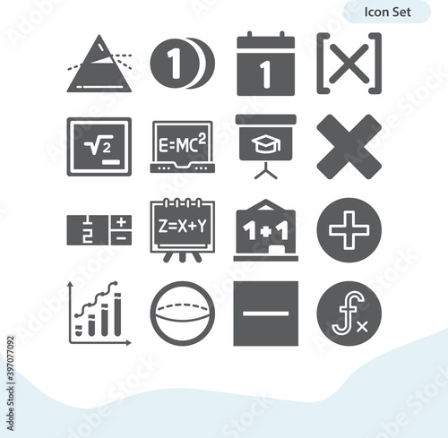 Simple set of eight related filled icons.