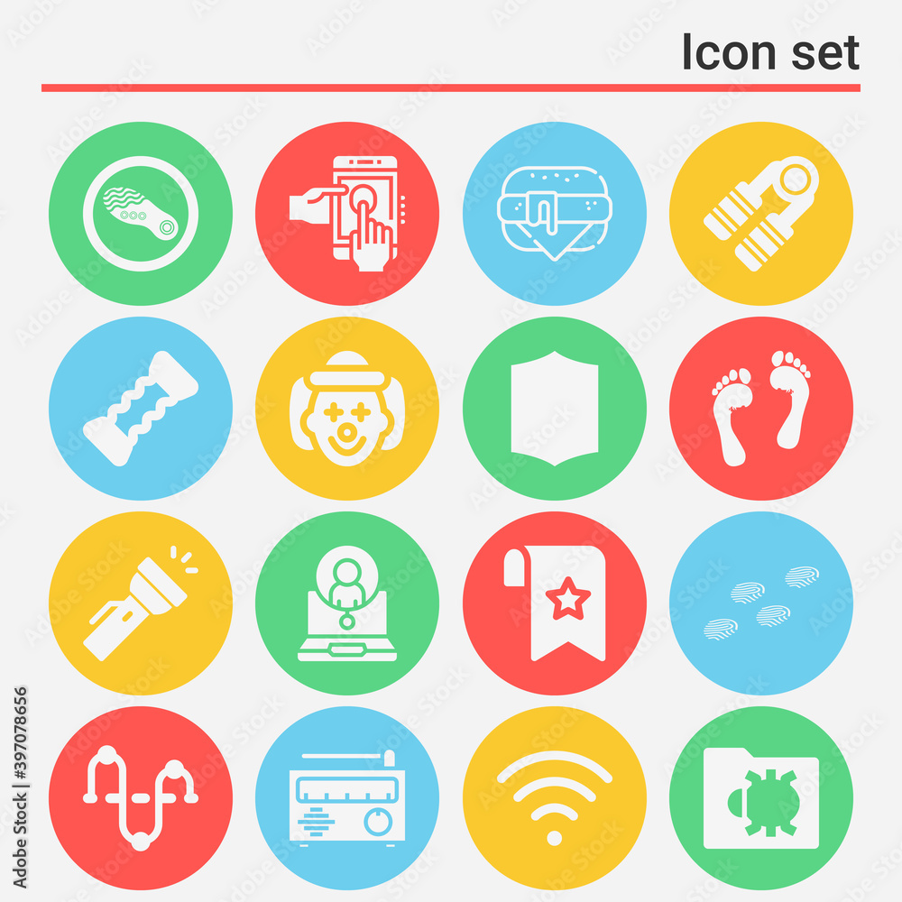 16 pack of encryption filled web icons set 16 pack of encryption filled web icons set