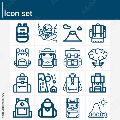 Simple set of facilities related lineal icons.