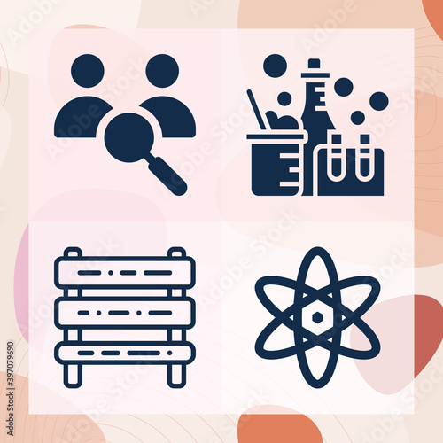 Simple set of lab related filled icons