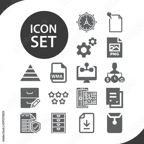 Simple set of iso related filled icons.