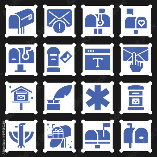 16 pack of colony  filled web icons set