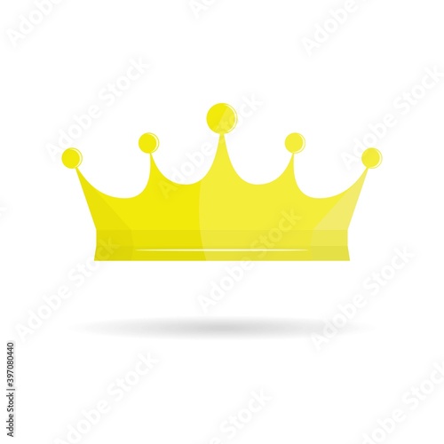 Golden crown icon. Template design for logo, label, game, web or mobile app. Awards for winners, champions, leadership. Royal king, queen, princess crown