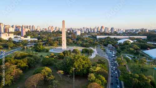 Fotografie, Obraz Sao Paulo city and Ibirapuera Park.