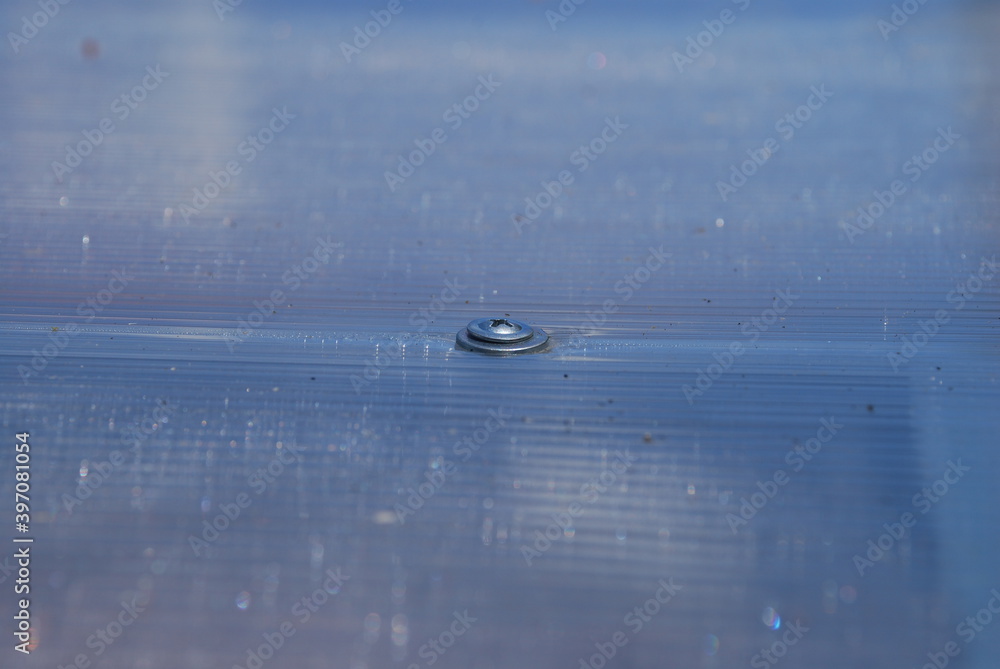 Polycarbonate screw and nut Plastic surface with stiffening ribs inside