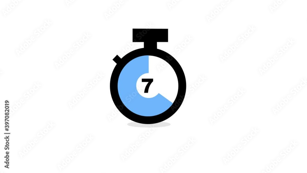 Primitive stopwatch from 10 to 0. Timer with blue dial Primitive stopwatch from 10 to 0. Timer with blue dial