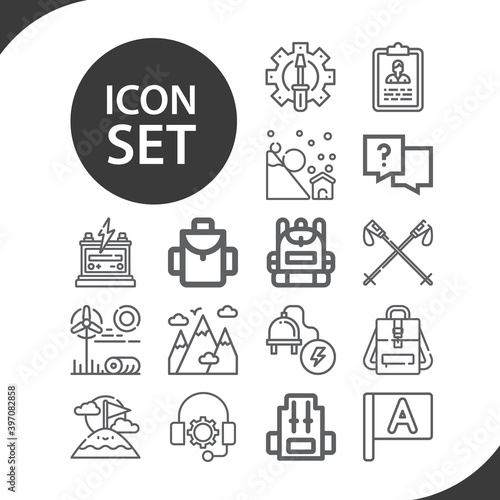 Simple set of sustain related lineal icons.