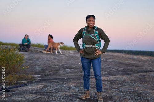 Portrait of Black female hiker photo