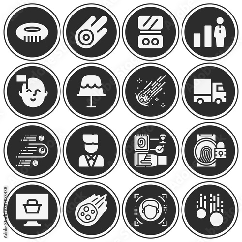 16 pack of achievements  filled web icons set