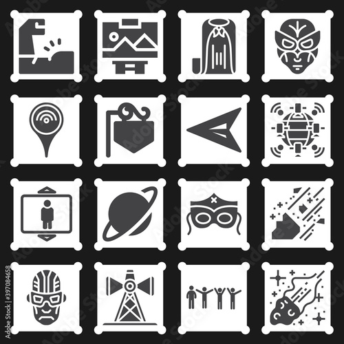 16 pack of impressive  filled web icons set