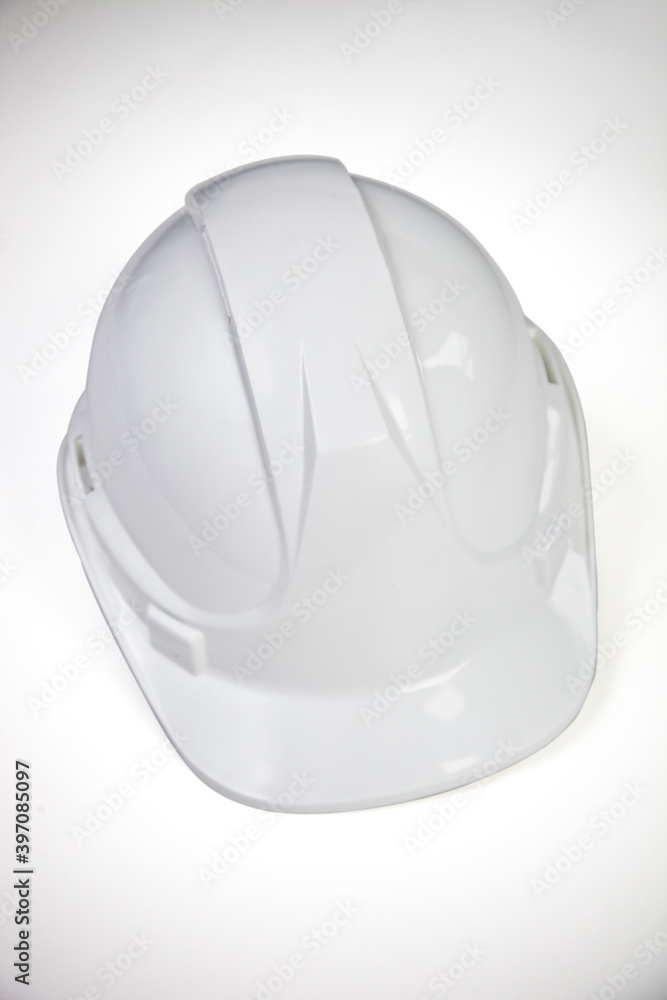 Fototapeta premium Close-up of hard hat over white background
