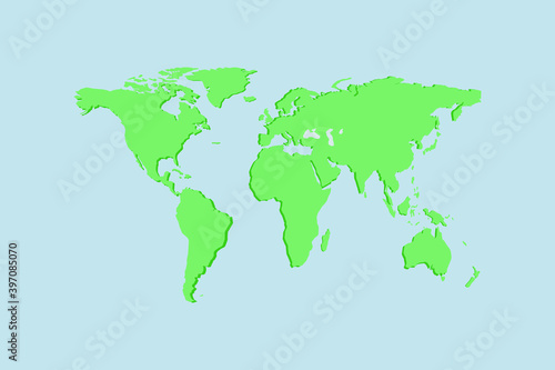 world map green color  science  travel  vector illustration