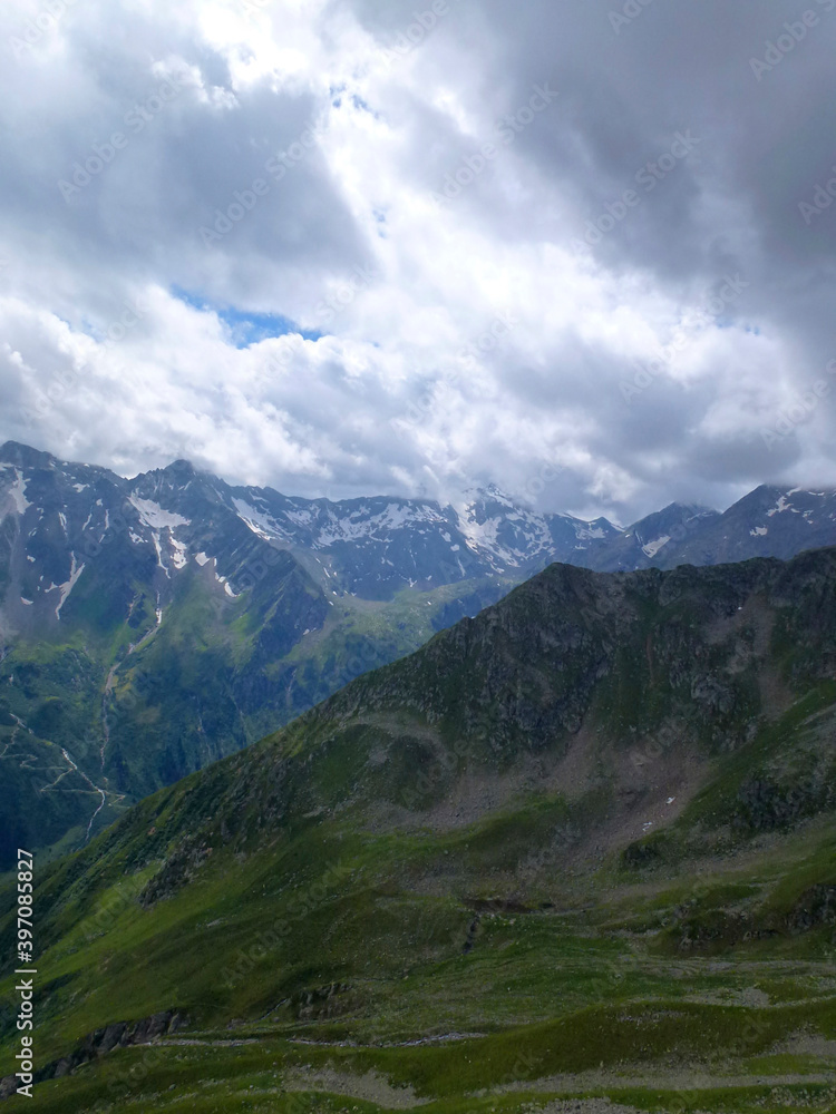 Stubai high-altitude hiking trail, lap 8 in Tyrol, Austria Stubai high-altitude hiking trail, lap 8 in Tyrol, Austria