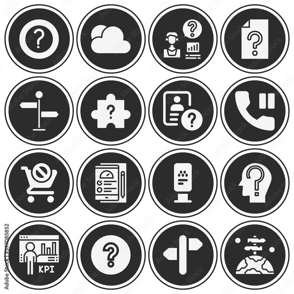 16 pack of whether  filled web icons set