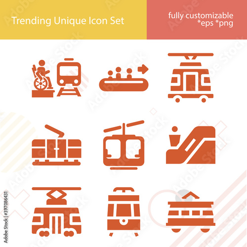 Simple set of accessible related filled icons.