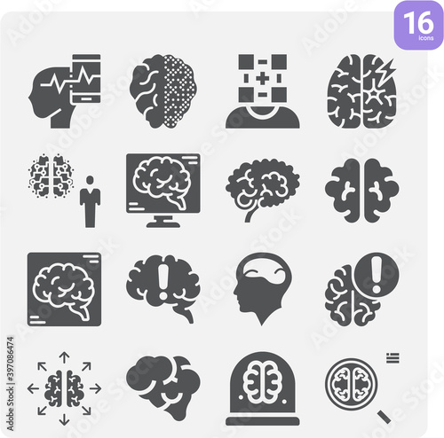 Simple set of hemorrhage related filled icons.