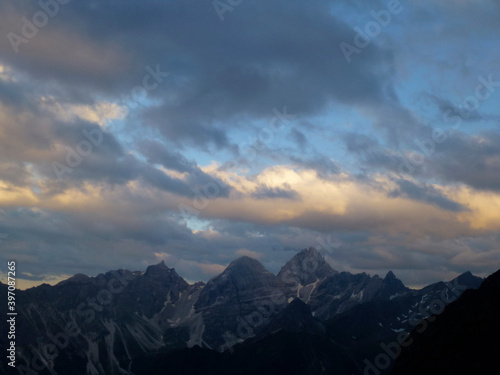 Tribulaun group mountains from Stubai high-altitude hiking trail, lap 8 in Tyrol, Austria © BirgitKorber