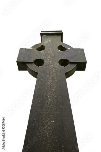 Celtic cross at Kilfenora Cathedral, Ireland.