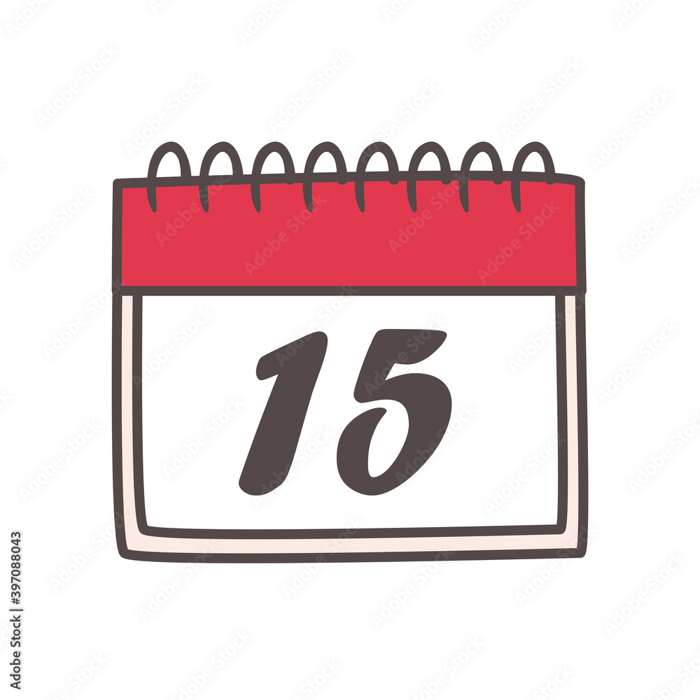 calendar 15 day icon vector design calendar 15 day icon vector design