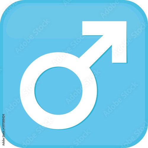 Vector illustration of male symbol emoticon