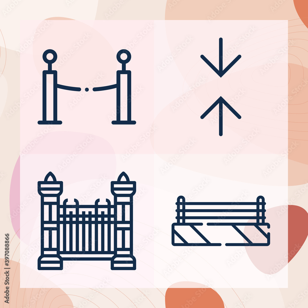 Simple set of contend related lineal icons Simple set of contend related lineal icons
